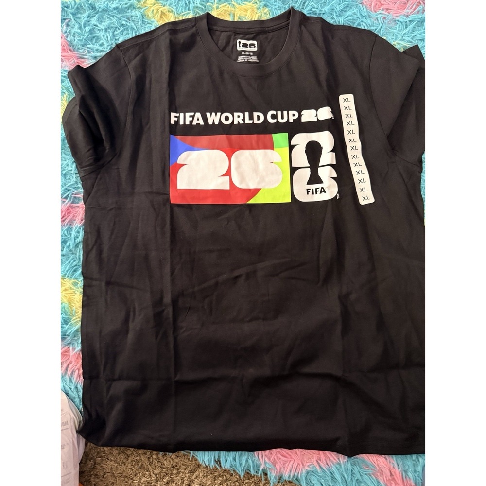 NWT FIFA World Cup 2026 100% Cotton T-Shirt Black Size xl
